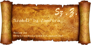Szakály Zamfira névjegykártya